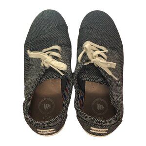 TOMS Sneaker Shoes Women's Size US8 Gray Paseo Movember Herringbone Mix